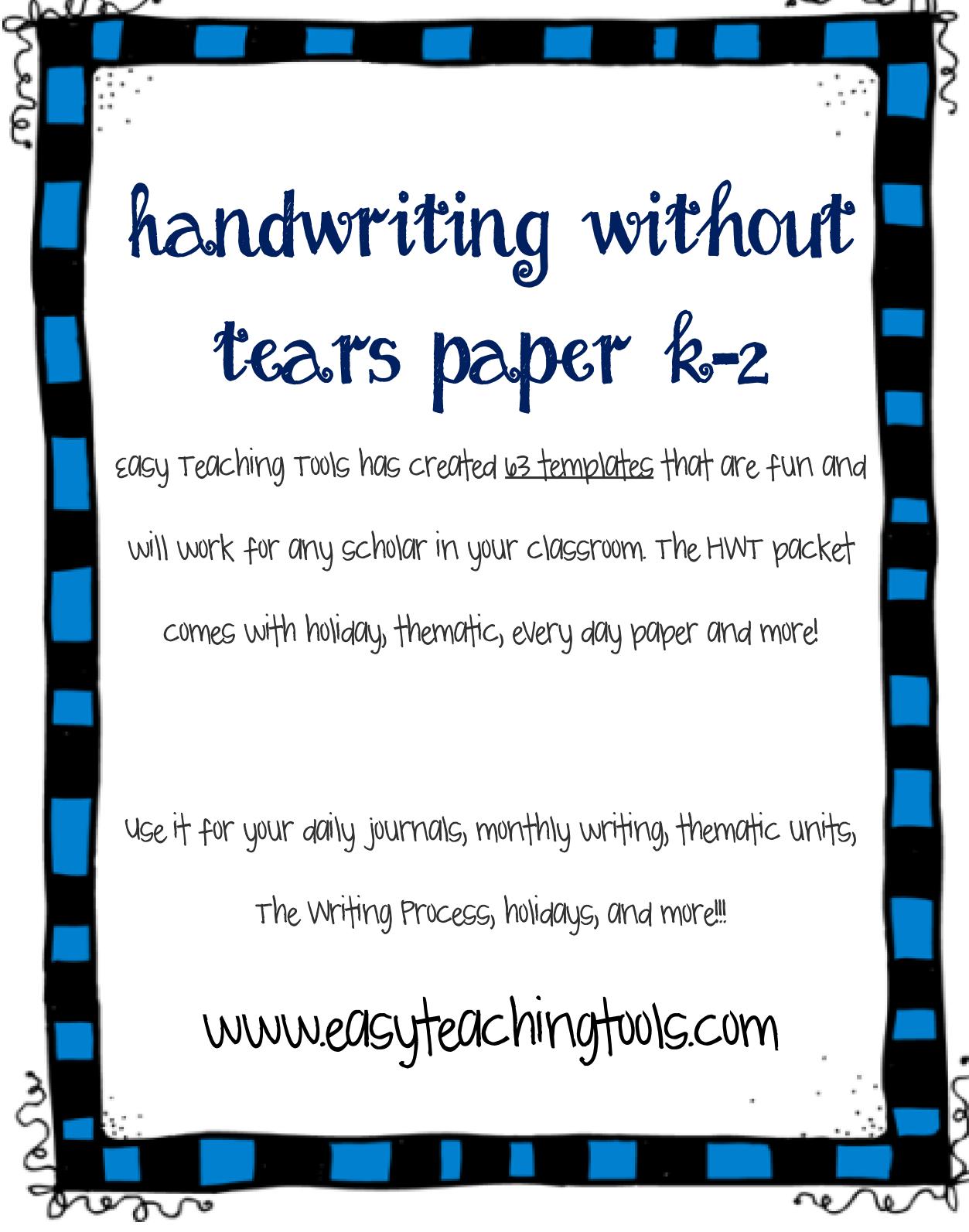 Handwriting Without Tears Coupon Codes 2018